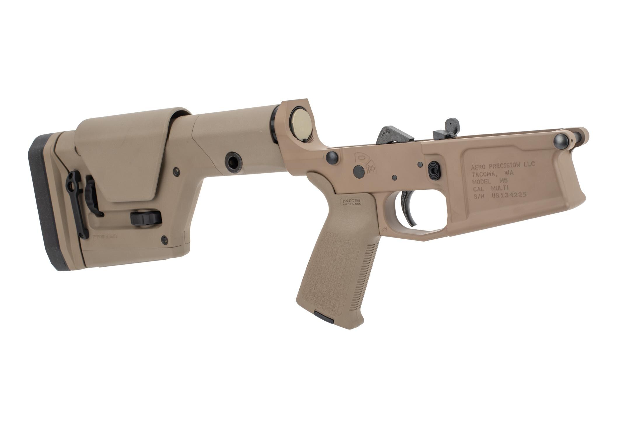 Aero Precision M5 Complete Lower Receiver MOE Grip & PRS Rifle Stock FDE APAR308231